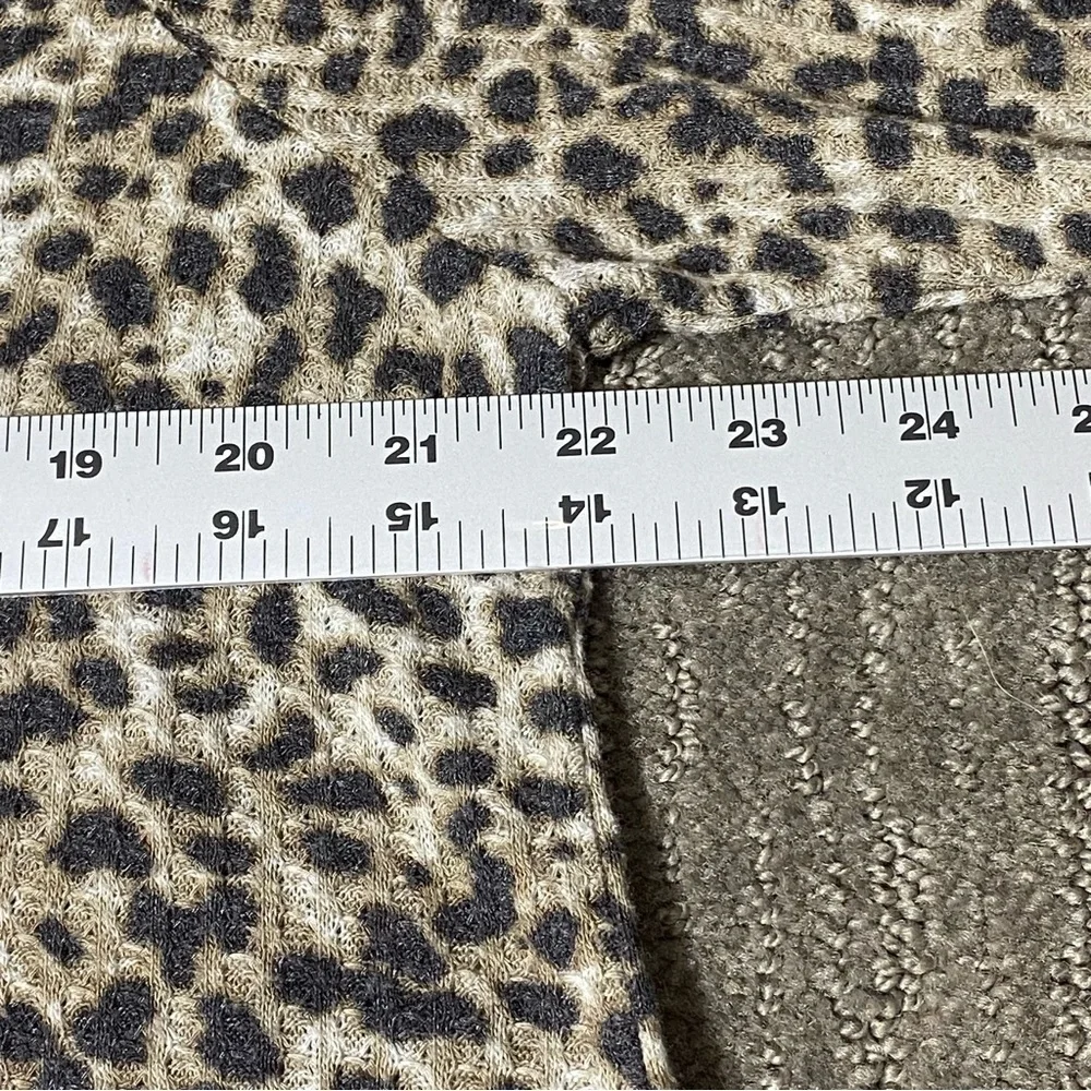 Torrid Thermal Henley Top Leopard Animal Waffle Womens Plus Size L V-Neck Casual